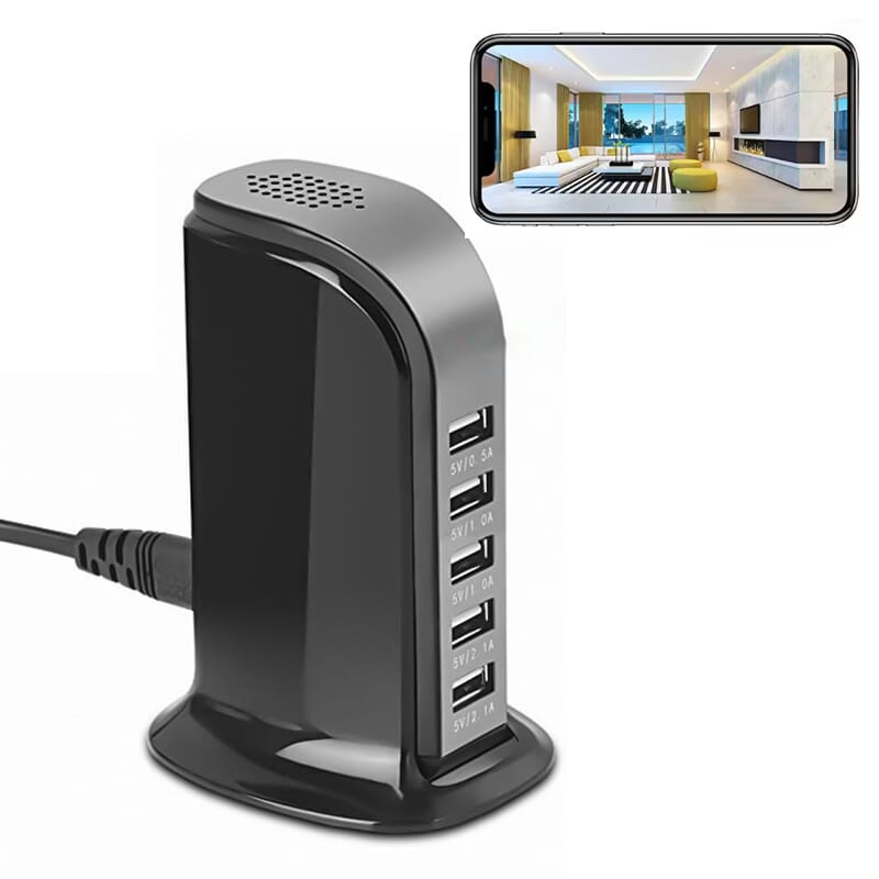 Hidden Spy Camera USB Wall Charger with Full 1080P Live Feed
